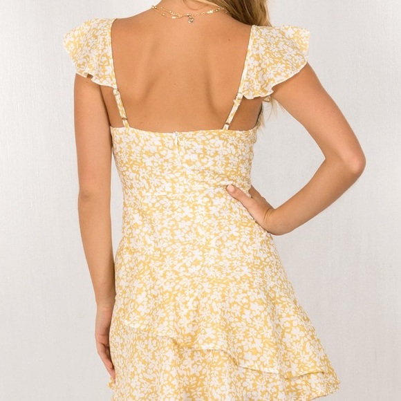 NEW Princess Polly Yellow Floral Dress - Picture 3 of 3